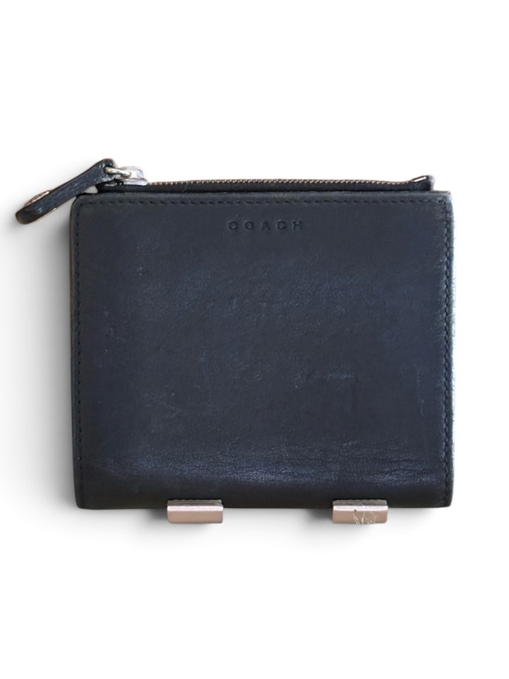 Coach Black Leather Bifold Wallet